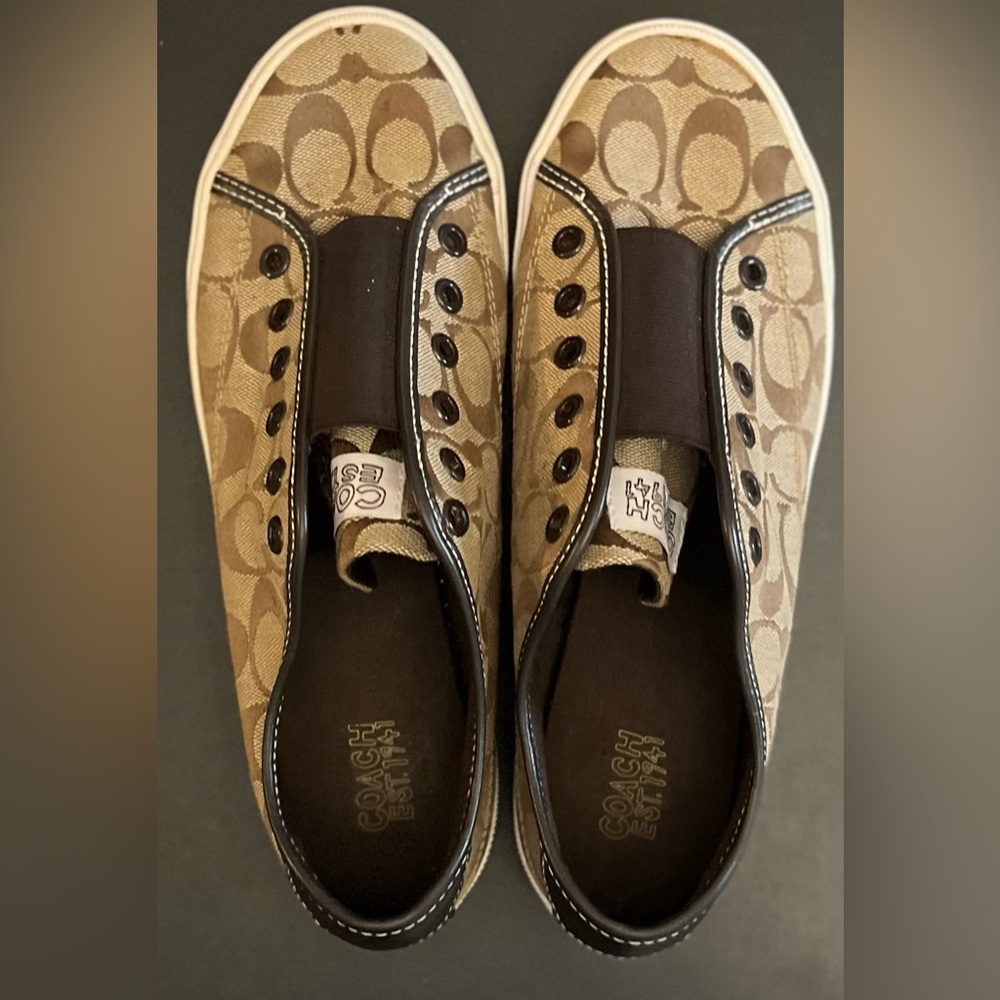 Coach Vintage Slip-On Sneakers with Signature Pattern - Picture 2 of 7